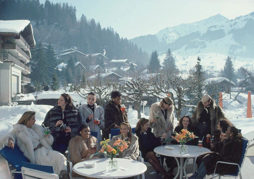 Slim Aarons - Drinks At Gstaad, Switzerland, 1984
